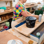 Silvia K in her workshop 2016
